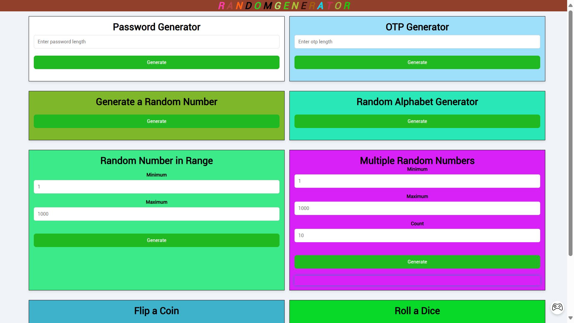 Random Number generator